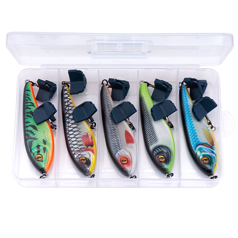 TREHOOK 5pcs Jerkbait Fishing Lures Artificial Crank Bait Sinking Wobbler Set Rattlin VIB Pike Wobblers Bass Fishing Tackle Lure_desvips.com