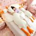 White Pillow Plush Toy Big Goose Stuffed Animal Bed Leg Hugging Sleeping Doll Birthday Gift For Girls_desvips.com