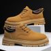 2025 New Spring Martin Men's Yellow Boots Trendy Versatile American Style Non-Slip Wear-Resistant Work Shoes_desvips.com