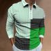 New Long Sleeved Multi-color Digital Printed Shirt For Men's Casual Polo_desvips.com