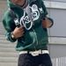 Fashion Spring New Letter Zipper Print Slim Fit Hooded Long Sleeve Sweatshirt_desvips.com