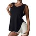 Loose Sleeveless Sports Cover up European American Yoga Top Running Training Fitness Vest_desvips.com