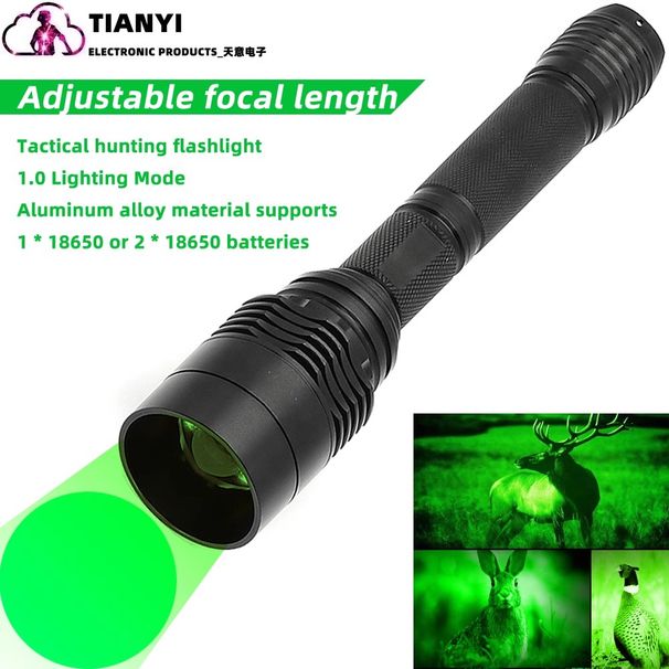 Green Light Flashlight,Single Mode Green Led Hunting Light,Zoomable Light For Hunting,Green Torch For Night Vision,Astronomy_desvips.com