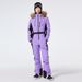001 Women's Slim Fit Winter Outdoor Windproof Waterproof Warm Jacket Double Board Ski Suit One-Piece_desvips.com