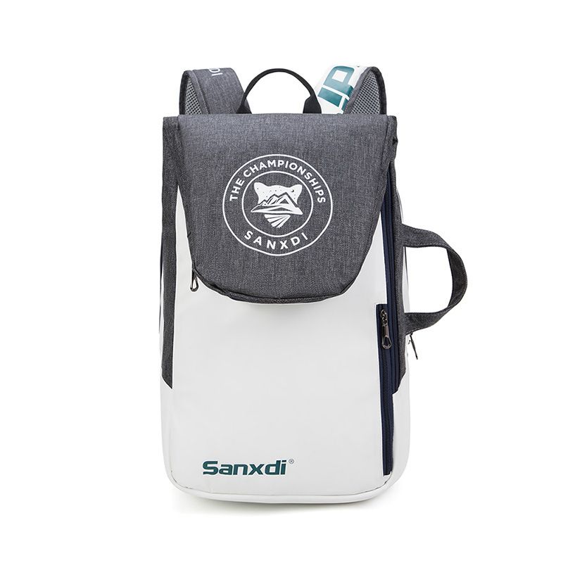 New Style Tennis Backpack | White Badminton Sports Bag | Holds 3 Rackets | Unisex For Men & Women_desvips.com