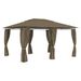 Water-Resistant Garden Gazebo - Stylish Ventilated Roof - Powder-Coated Steel Frame - Closable Curtains - Ideal For Outdoor Events - Easy Assembly_desvips.com