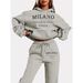 Plus Size Women's Hoodie Set, Graphic Print Loungewear, Relaxed Fit Two-Piece Outfit_desvips.com