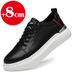 Genuine Leather Height-enhancing White Sneakers Men's Elevator Height-increasing Insoles 6/8 Cm Sports Shoes_desvips.com