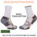 6 Pairs Men's Heavy Cushion Hiking Socks Cotton Anti-Odor Moisture-Wicking Unisex Sizes 35-50 For Trekking Running_desvips.com
