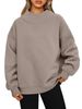 Women's sweatshirt long sleeve turtleneck pullover sweatshirt casual sweatshirt fleece top_desvips.com