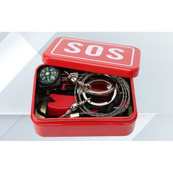 Outdoor Kit Small Tool Multi-Functional Set SOS Wilderness Survival Self-Rescue_desvips.com