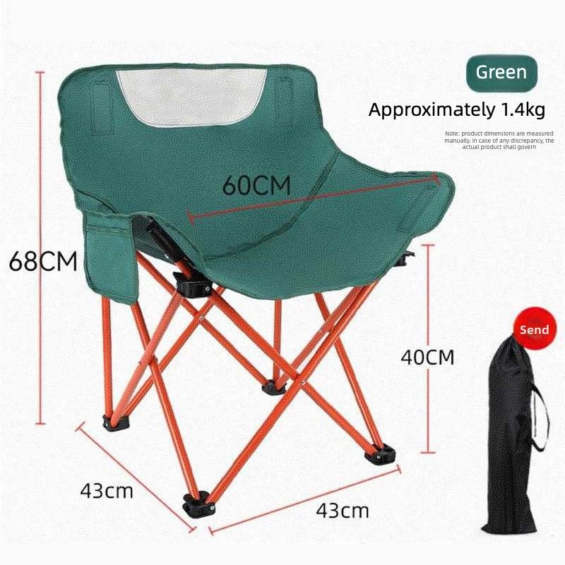 Ultra-Light Portable Camping Chair, Heavy Duty Moon Chair For Outdoor, Beach, Fishing, Picnic With Back Support_desvips.com