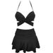 Enifree Underwire Push-Up High-Waist Skirt Style Bikini Three-Piece Set Two-Piece Hot Spring Women_desvips.com