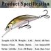 4.6g Crankbait Fishing Lure Floating Hard Bait Laser Bass Lure ABS Minnow Rattle Ball For Long Casting Saltwater Trout Pike_desvips.com