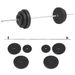 Barbell Set - 30 Kg Total Weight, Durable Cement Discs, Steel Bars, Suitable For Various Exercises_desvips.com