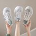 Ins Korean Version New Dad For Women 2025 Summer Student Sports Running Breathable Casual Shoes With A Height Increase_desvips.com