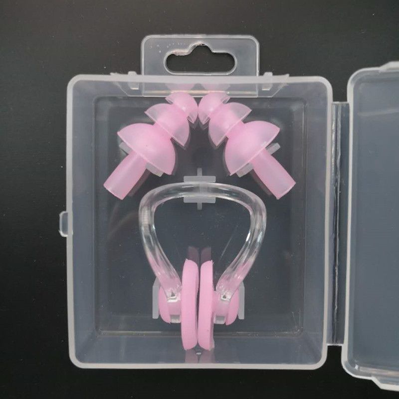 Nose Clip Earplugs To Prevent Water From Entering The Ears Nose, Boxed Soft Silicone Set For Adults And Children_desvips.com
