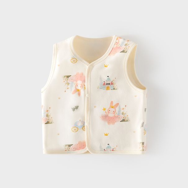 Baby Belly-protecting Vest For Autumn And Winter, Double-layered Baby Vest, Children's Sleeveless Jacket, Newborn Pure_desvips.com