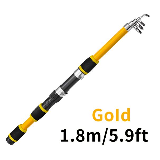 Rod Combo Children's Telescopic Lure Rod Glass Short Section Fiberglass Hard Sea Rod Set Horse Mouth Casting Rod 1.8 Meters_desvips.com