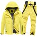 Sports & Outdoor Trendy Solid Color Ski Suits, Windproof, Thickened Single And Double Board Skiing Clothes And Pants Equipment, Large Size_desvips.com