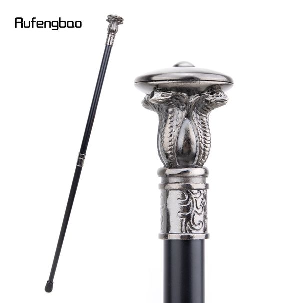Four Head Snake Pharaoh Walking Cane Fashion Decorative Cane For Halloween For Cosplay And Parties, For Cosplay & Party 93cm_desvips.com