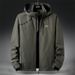 Men's Lightweight Waterproof Windbreaker Jacket For Hiking Skiing Outdoor Sports - Breathable Hooded Raincoat With Zipper Pockets (Black, M)_desvips.com