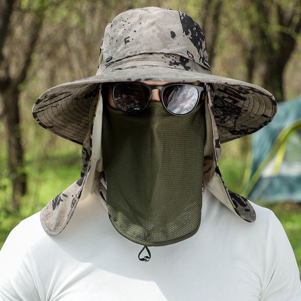 Detachable Outdoor Hat With Face Shield - 360° Mosquito & UV Protection (UPF50+ Dustproof For Hiking/Trekking Adjustable Chin Strap)_desvips.com