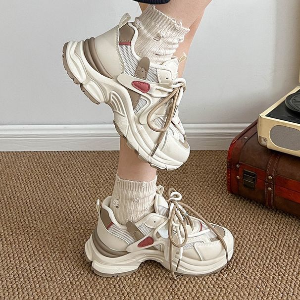 Showy Feet, Small Height, Thick Sole, Casual Versatile Dad , New Spring And Autumn Lightweight Sports_desvips.com