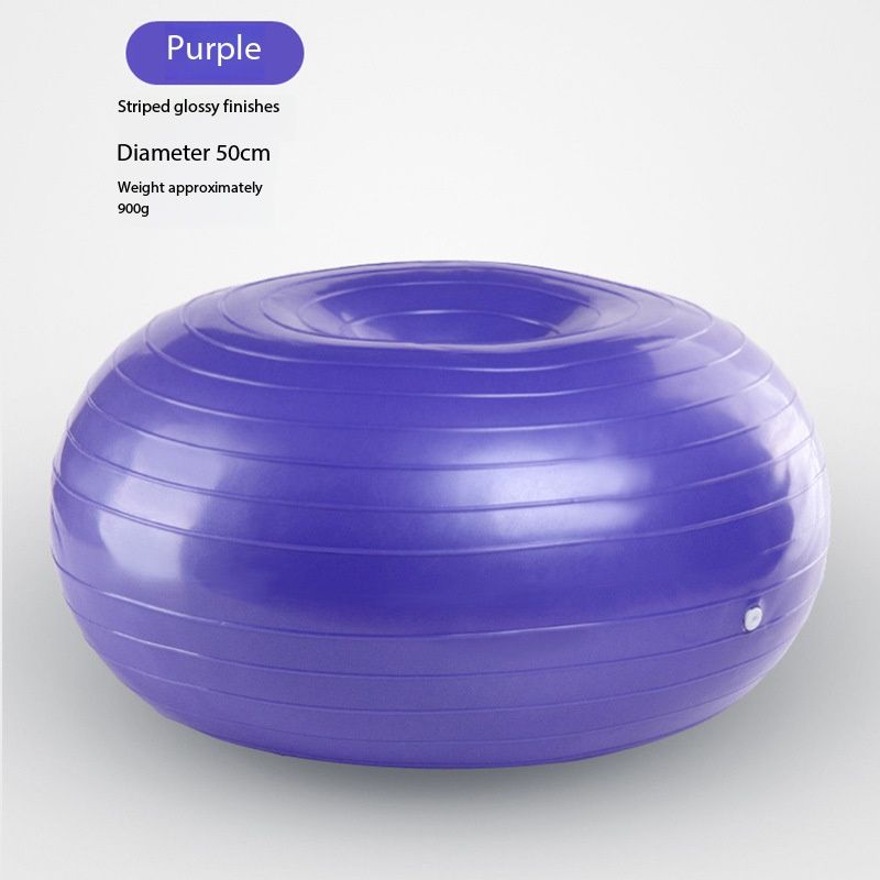 Thickened Donut-Shaped Yoga Ball | PVC Explosion-Proof Inflatable Fitness Ball For Balance Training & Weight Loss_desvips.com