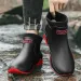 Mens Waterproof Oil Proof Winter Outdoor Women Water Shoes Plush Lining PU Non-Slip Low Top Rain Boots EU 36-44 250122_desvips.com