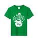 Ireland St. Patrick's T-shirt With Short Sleeves And A Four-leaf Clover Design For ChildrenPatrick's Day Apparel_desvips.com