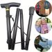 MELEDE Telescopic Walking Stick Outdoor Hiking Trekking Poles Aluminum Alloy Metal Folding Cane Crutches Pole For Elderly People_desvips.com