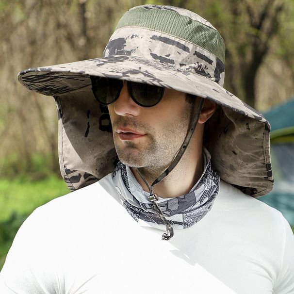 UPF 50+ Sun Protection Hat With Neck Cover - Breathable & Windproof For Outdoor Activities (Fishing Hiking Travel)_desvips.com