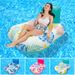 Square Leaf Inflatable Pool Chair Thickened PVC Floating Lounger With Backrest For Adults Water Hammock Seat For Pool Lake_desvips.com