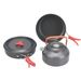 Outdoor 2-3 Person With Teapot Combination Hard Oxidized Aluminum Portable Camping Pot Set_desvips.com