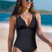 2026 New Backless Swimsuit For Women, Sexy V-Neck Tie Waist Slimming One-Piece Swimwear_desvips.com
