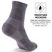 ZEALWOOD 3 Pairs Lifestyle Series Merino Wool Running Socks Men Women Crew Anti-blister Cushion Athletic Sock_desvips.com