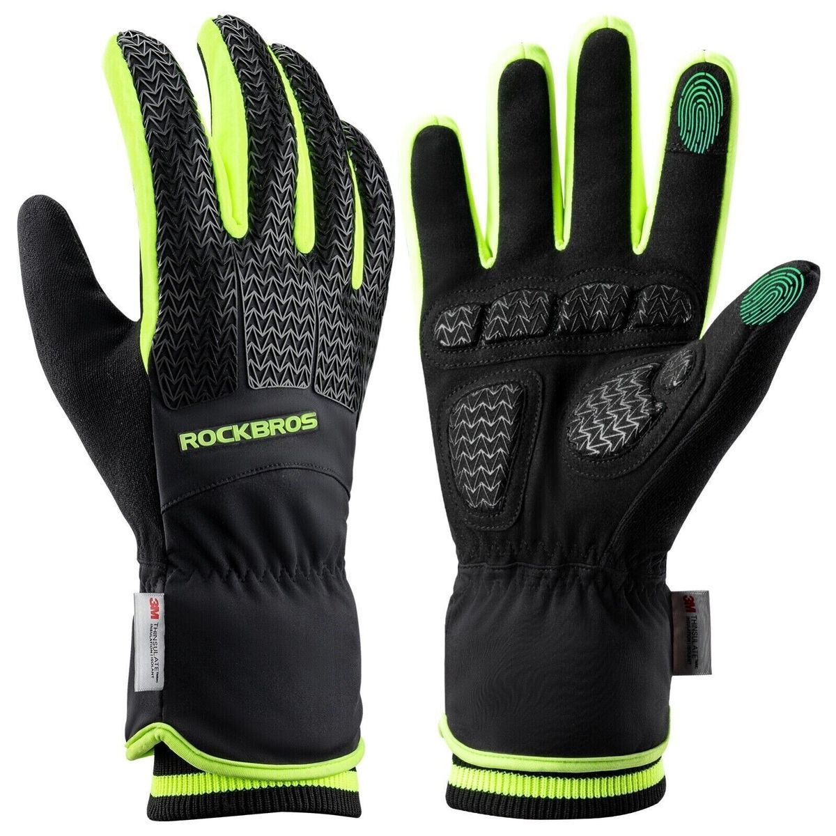 ROCKBROS Warm Gloves, Motorcycle Winter Gloves with Touchscreen and Windproof Feature, Also Suitable for Biking_desvips.com