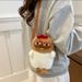 Carefully Selected Funny Chick Cute Cartoon Plush Crossbody Doll Toy Mobile Phone Shoulder Bag, Women's Casual Bag_desvips.com