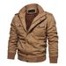 2024 Men's Jacket Autumn Winter Fleece Tactical Jackets Men Casual Multiple Pockets Windproof Outdoor Workwear Coat_desvips.com