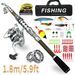 Telescopic Portable Long Casting Reel Gear Lure Rod Full Set Sea Fishing Soft Bait Hook Line_desvips.com