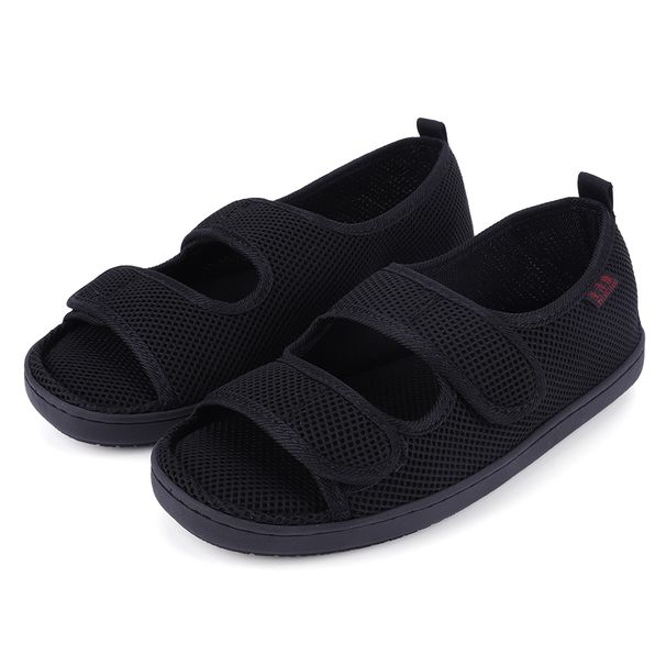 Diabetic Adjustable Hook & Loop Summer Walking Sandals Wide Swollen Shoes For Elderly Swelling Sensitive Feet_desvips.com