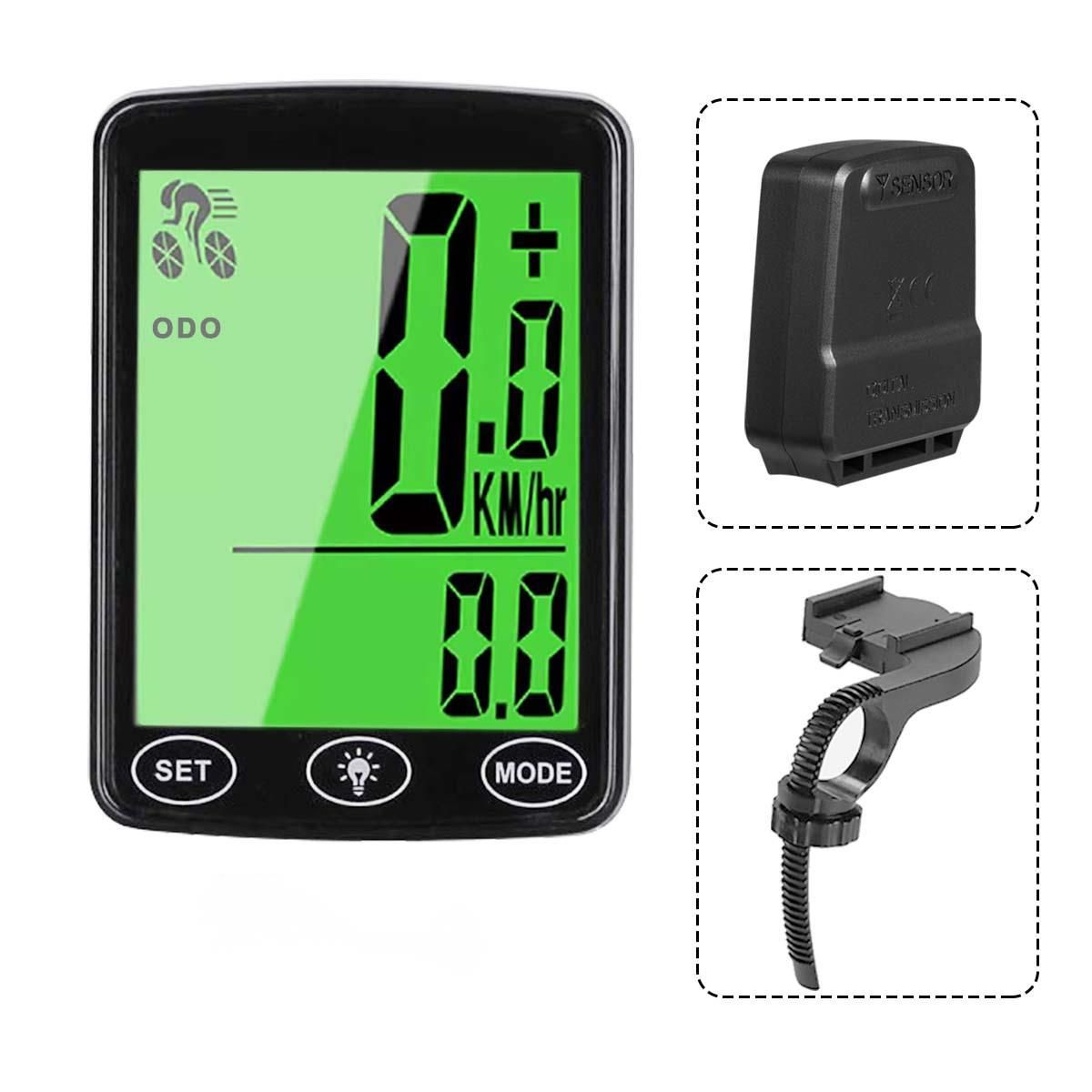 Multifunctional Bicycle Computer, Wireless Bike Waterproof Cycling Speedometer, Backlit Odometer_desvips.com