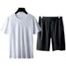 Men's Clothing Ice silk sports suit two piece summer new men's casual suit brand quick drying basketball running suit men's clothing_desvips.com