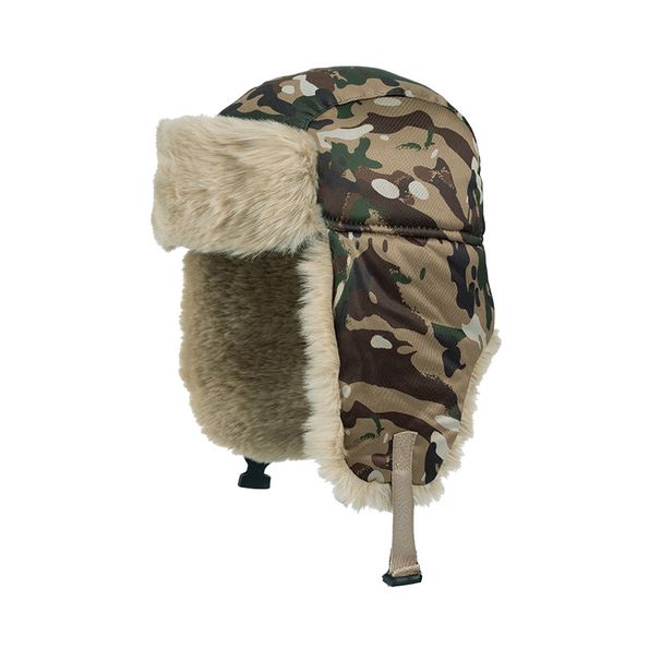 Winter Outdoor Ear Protection Hat For Men, Winter Camouflage Windproof Pilot Motorcycle Hat, Plush Warm Hiking Hat_desvips.com