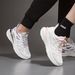 Breathable Couple Mesh Sports For Men's Versatile Instagram Soft Sole Running Shoes, Unisex Casual White Shoes_desvips.com
