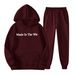 New Hot-Selling Trendy Fashion Unisex Casual Hooded Fleece Sweatshirt Sports Set_desvips.com