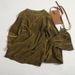 Women's Clothing new style temperament round neck T shirt top high waist split wide leg pants two piece suit_desvips.com