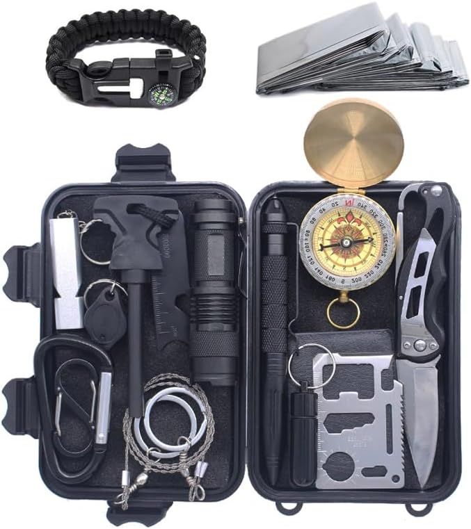 Survival Kit 15 In 1 – Emergency Tools And Kit For Survival Situations, Hiking, Camping, Climbing Adventures_desvips.com