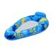 Environmentally Friendly PVC Thickened Drop Net Yarn Leaf Print Water Recliner With Canopy Back Adult Inflatable Floating Row_desvips.com